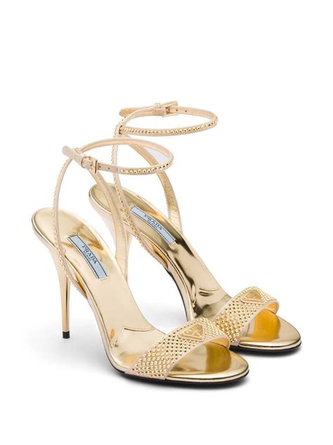 prada crystal-embellished satin sandals